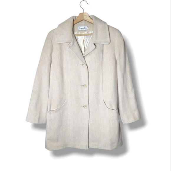 VTG Herman Kay Wool Car Coat Size 12 Made in USA Classic 3-Button Lined - Picture 1 of 11